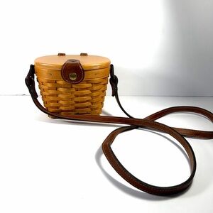 Longaberger Small Saddlebrook Basket with Strap & Signature